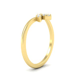 Load image into Gallery viewer, Floral Chevron 0.10 Ct. Round Diamond Anniversary Band 14K Gold
