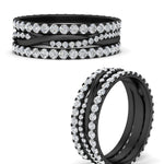 Load image into Gallery viewer, 1.25 Ct. Round Diamond Triple Stack Eternity Ring 14K Gold
