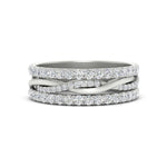 Load image into Gallery viewer, 1.25 Ct. Round Diamond Triple Stack Eternity Ring 14K Gold
