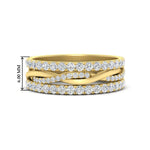 Load image into Gallery viewer, 1.25 Ct. Round Diamond Triple Stack Eternity Ring 14K Gold
