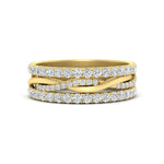 Load image into Gallery viewer, 1.25 Ct. Round Diamond Triple Stack Eternity Ring 14K Gold
