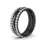 Load image into Gallery viewer, 1.25 Ct. Round Diamond Triple Stack Eternity Ring 14K Gold
