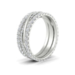 Load image into Gallery viewer, 1.25 Ct. Round Diamond Triple Stack Eternity Ring 14K Gold
