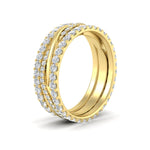 Load image into Gallery viewer, 1.25 Ct. Round Diamond Triple Stack Eternity Ring 14K Gold
