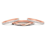 Load image into Gallery viewer, 1.25 Ct. Round Diamond Triple Stack Eternity Ring 14K Gold
