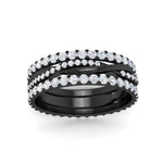 Load image into Gallery viewer, 1.25 Ct. Round Diamond Triple Stack Eternity Ring 14K Gold
