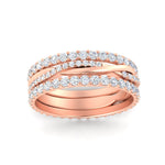 Load image into Gallery viewer, 1.25 Ct. Round Diamond Triple Stack Eternity Ring 14K Gold
