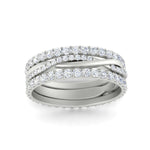 Load image into Gallery viewer, 1.25 Ct. Round Diamond Triple Stack Eternity Ring 14K Gold
