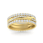 Load image into Gallery viewer, 1.25 Ct. Round Diamond Triple Stack Eternity Ring 14K Gold
