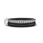 Load image into Gallery viewer, 3 Row 0.53 Ct Diamond Wedding Ring with Plain Band 14K Gold
