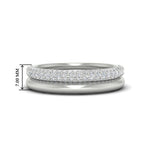 Load image into Gallery viewer, 3 Row 0.53 Ct Diamond Wedding Ring with Plain Band 14K Gold
