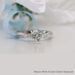 Load image into Gallery viewer, Lab Diamond Twisted Style Engagement Ring 14K Gold
