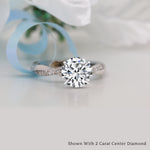 Load image into Gallery viewer, Lab Diamond Infinity Style Engagement Ring 14K Gold
