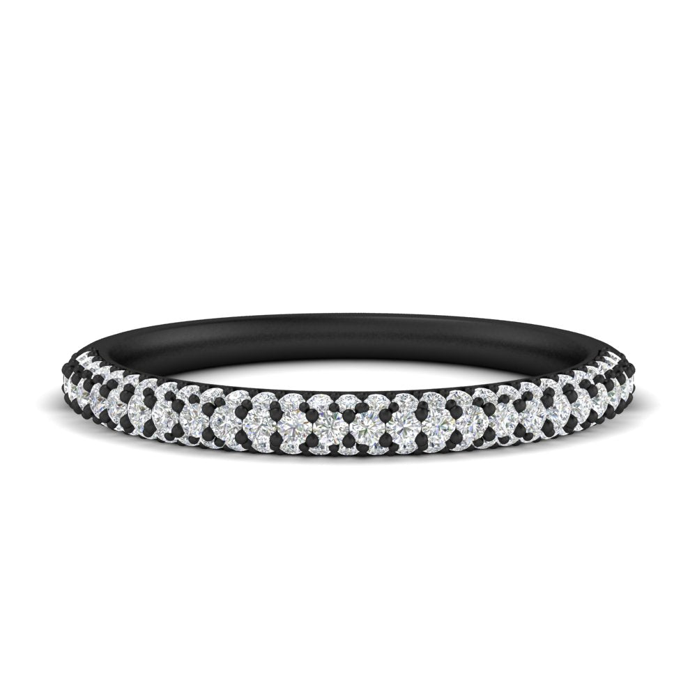 0.53 Ct. Trio Round Diamond Wedding Band 14K Gold