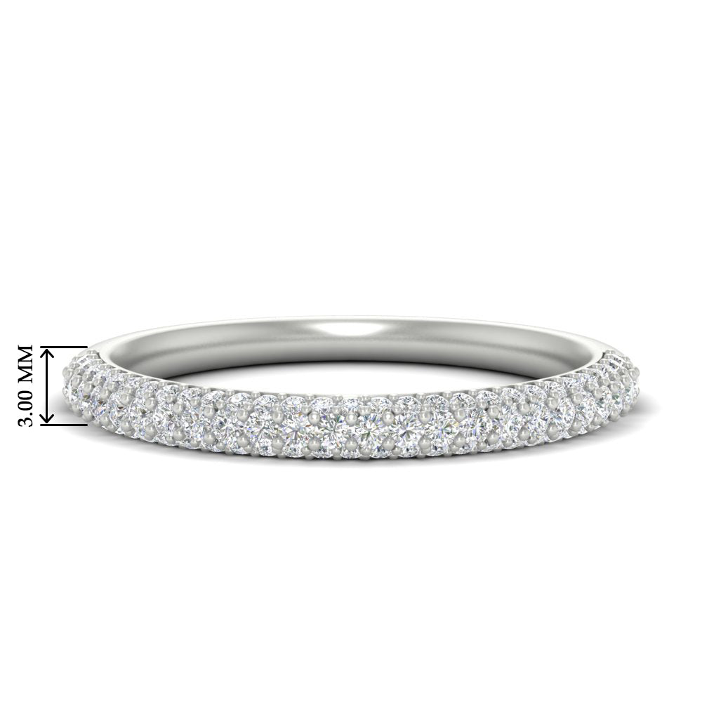 0.53 Ct. Trio Round Diamond Wedding Band 14K Gold