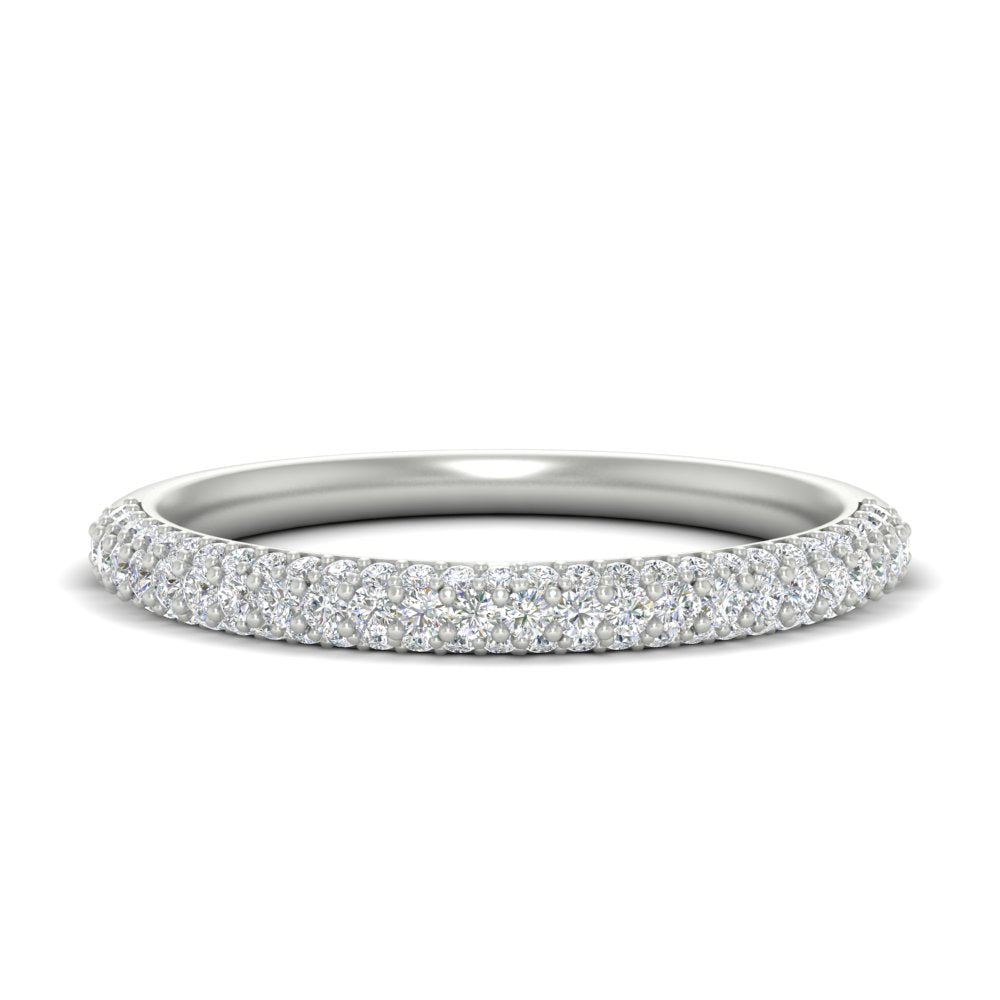 0.53 Ct. Trio Round Diamond Wedding Band 14K Gold
