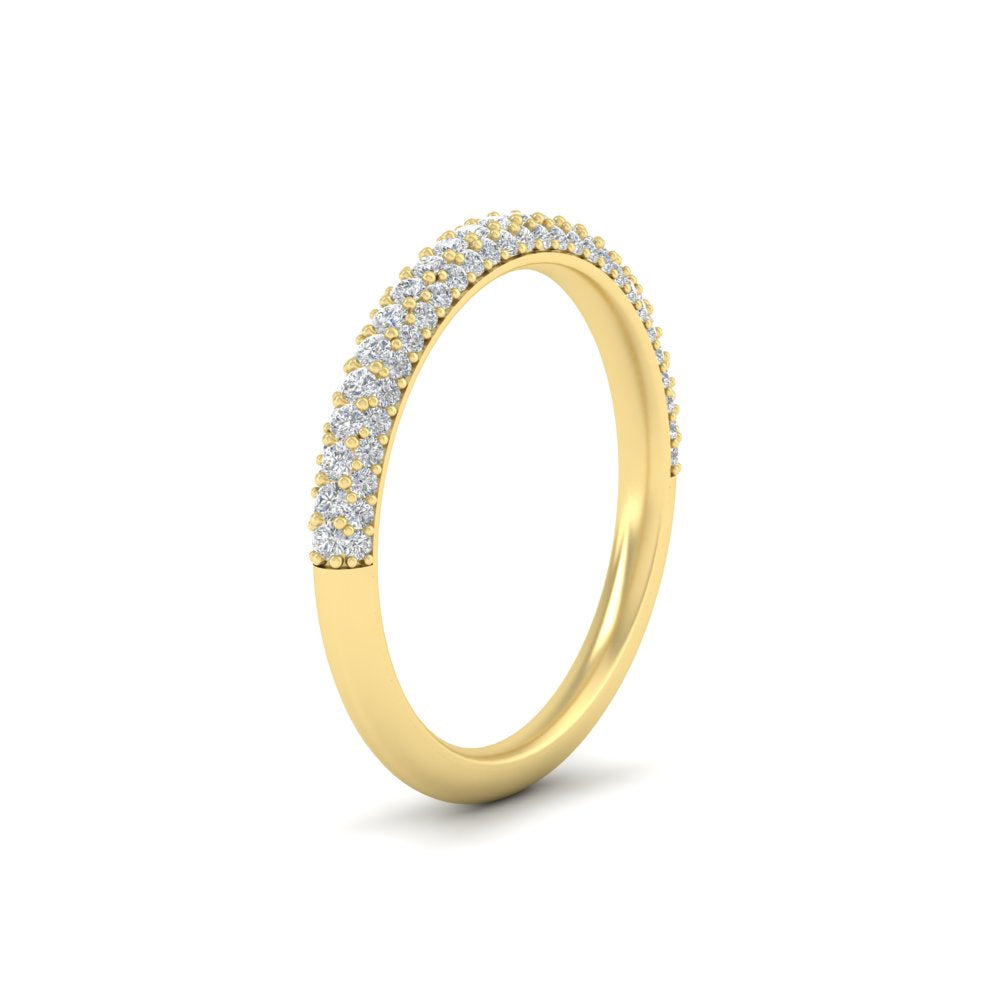 0.53 Ct. Trio Round Diamond Wedding Band 14K Gold