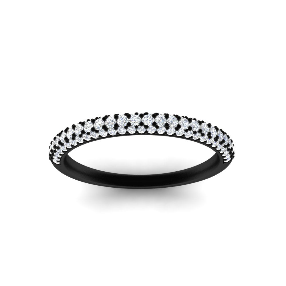 0.53 Ct. Trio Round Diamond Wedding Band 14K Gold