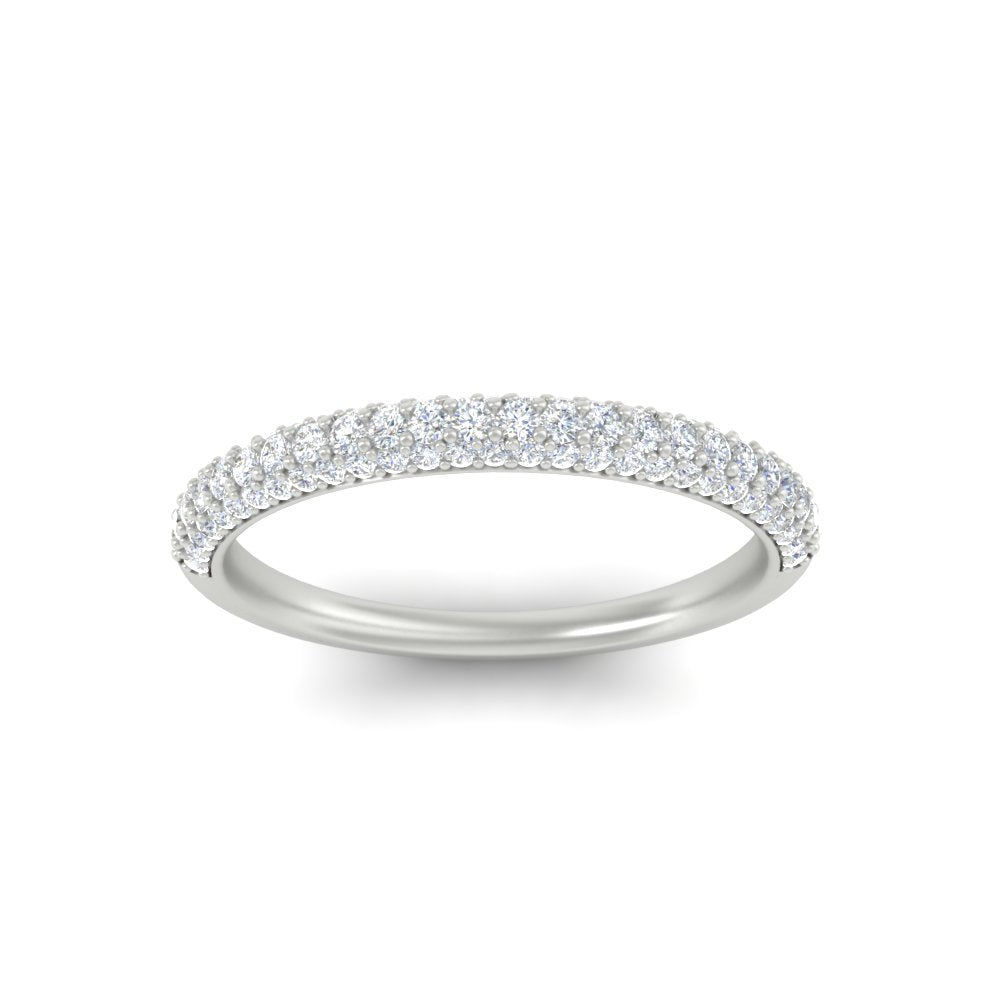 0.53 Ct. Trio Round Diamond Wedding Band 14K Gold
