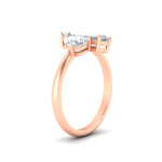 Load image into Gallery viewer, 4.25 Ct. Pear And Straight Baguette Lab Diamond 2 Stone Ring 14K Gold
