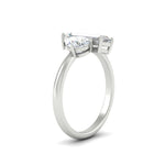 Load image into Gallery viewer, 4.25 Ct. Pear And Straight Baguette Lab Diamond 2 Stone Ring 14K Gold
