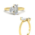 Load image into Gallery viewer, 4.25 Ct. Pear And Straight Baguette Lab Diamond 2 Stone Ring 14K Gold
