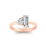 Load image into Gallery viewer, 4.25 Ct. Pear And Straight Baguette Lab Diamond 2 Stone Ring 14K Gold
