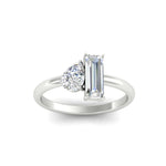 Load image into Gallery viewer, 4.25 Ct. Pear And Straight Baguette Lab Diamond 2 Stone Ring 14K Gold

