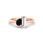 Load image into Gallery viewer, 4.25 Ct. Pear And Straight Baguette Lab Diamond 2 Stone Ring 14K Gold
