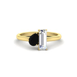 Load image into Gallery viewer, 4.25 Ct. Pear And Straight Baguette Lab Diamond 2 Stone Ring 14K Gold
