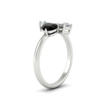 Load image into Gallery viewer, 4.25 Ct. Pear And Straight Baguette Lab Diamond 2 Stone Ring 14K Gold
