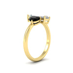 Load image into Gallery viewer, 4.25 Ct. Pear And Straight Baguette Lab Diamond 2 Stone Ring 14K Gold
