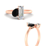 Load image into Gallery viewer, 4.25 Ct. Pear And Straight Baguette Lab Diamond 2 Stone Ring 14K Gold
