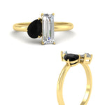 Load image into Gallery viewer, 4.25 Ct. Pear And Straight Baguette Lab Diamond 2 Stone Ring 14K Gold
