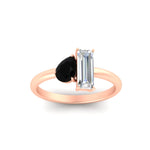 Load image into Gallery viewer, 4.25 Ct. Pear And Straight Baguette Lab Diamond 2 Stone Ring 14K Gold

