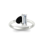 Load image into Gallery viewer, 4.25 Ct. Pear And Straight Baguette Lab Diamond 2 Stone Ring 14K Gold
