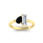 Load image into Gallery viewer, 4.25 Ct. Pear And Straight Baguette Lab Diamond 2 Stone Ring 14K Gold
