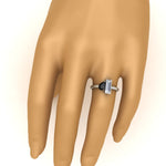 Load image into Gallery viewer, 4.25 Ct. Pear And Straight Baguette Lab Diamond 2 Stone Ring 14K Gold
