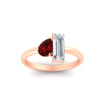 Load image into Gallery viewer, 4.25 Ct. Pear And Straight Baguette Lab Diamond 2 Stone Ring 14K Gold
