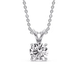 Load image into Gallery viewer, Fancy Lab Round Cut Colored Diamond Solitaire Pendant