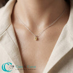 Load image into Gallery viewer, Fancy Lab Grown Oval Shaped Colored Stone Diamond Pendant