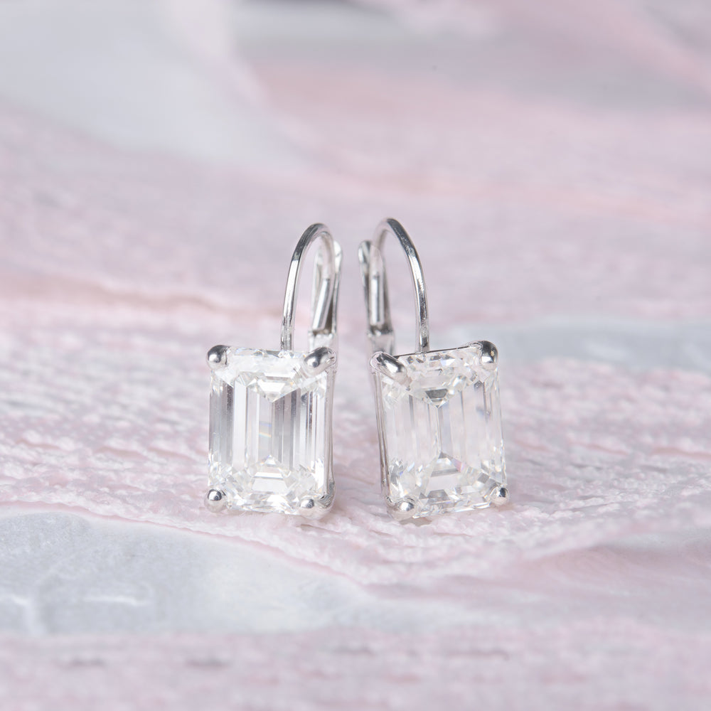 0.50 Carat Lab Diamond Leverback Stud Earring Earring For Women 14K Gold