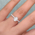 Load image into Gallery viewer, Lab diamond Hidden Halo Engagement Rings 14K Gold
