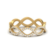 0.5 Ctw Lab Grown Diamond Classic Infinity Womens Eternity Band In 14K Yellow Gold | Cuts & Carat