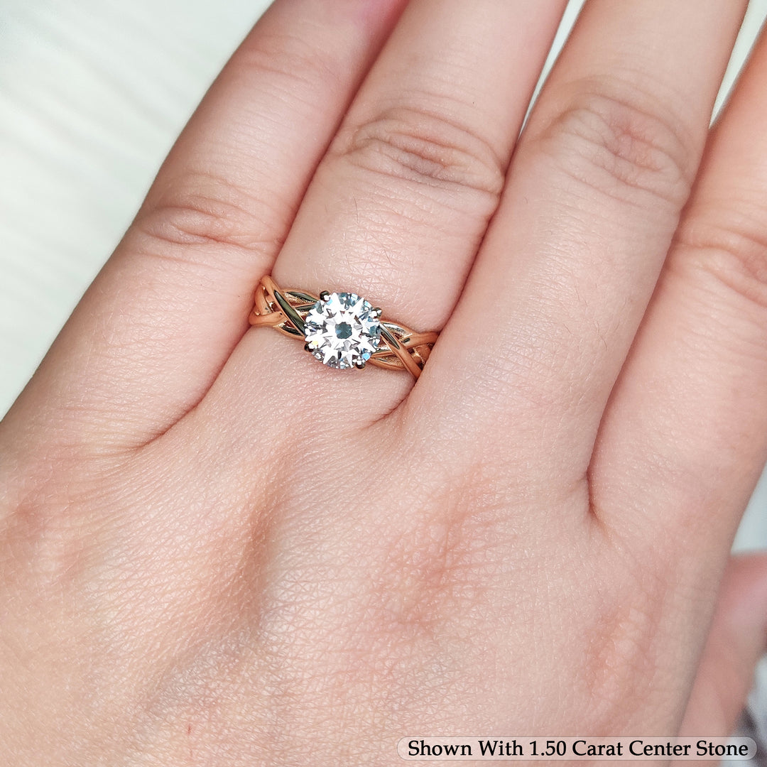 1.50 Ct. Round Cut Lab Diamond Solitaire Engagement Ring 14K Gold