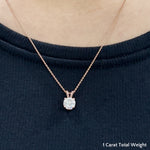 Load image into Gallery viewer, Round Cut Lab Diamond 4 Prong Solitaire Pendant For Women
