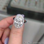 Load image into Gallery viewer, 5.52 Ct. Luxury Oval Lab Diamond Floral Cluster Halo Ring 14K Gold
