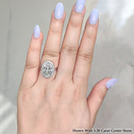Load image into Gallery viewer, 5.52 Ct. Luxury Oval Lab Diamond Floral Cluster Halo Ring 14K Gold
