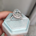 Load image into Gallery viewer, 5.52 Ct. Luxury Oval Lab Diamond Floral Cluster Halo Ring 14K Gold
