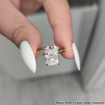 Load image into Gallery viewer, 3 Carat Radiant Cut Lab Grown Diamond Solitaire Ring 14K Gold
